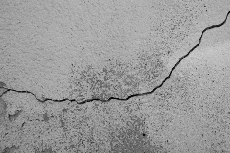 Repaired Cracks in Basement Walls